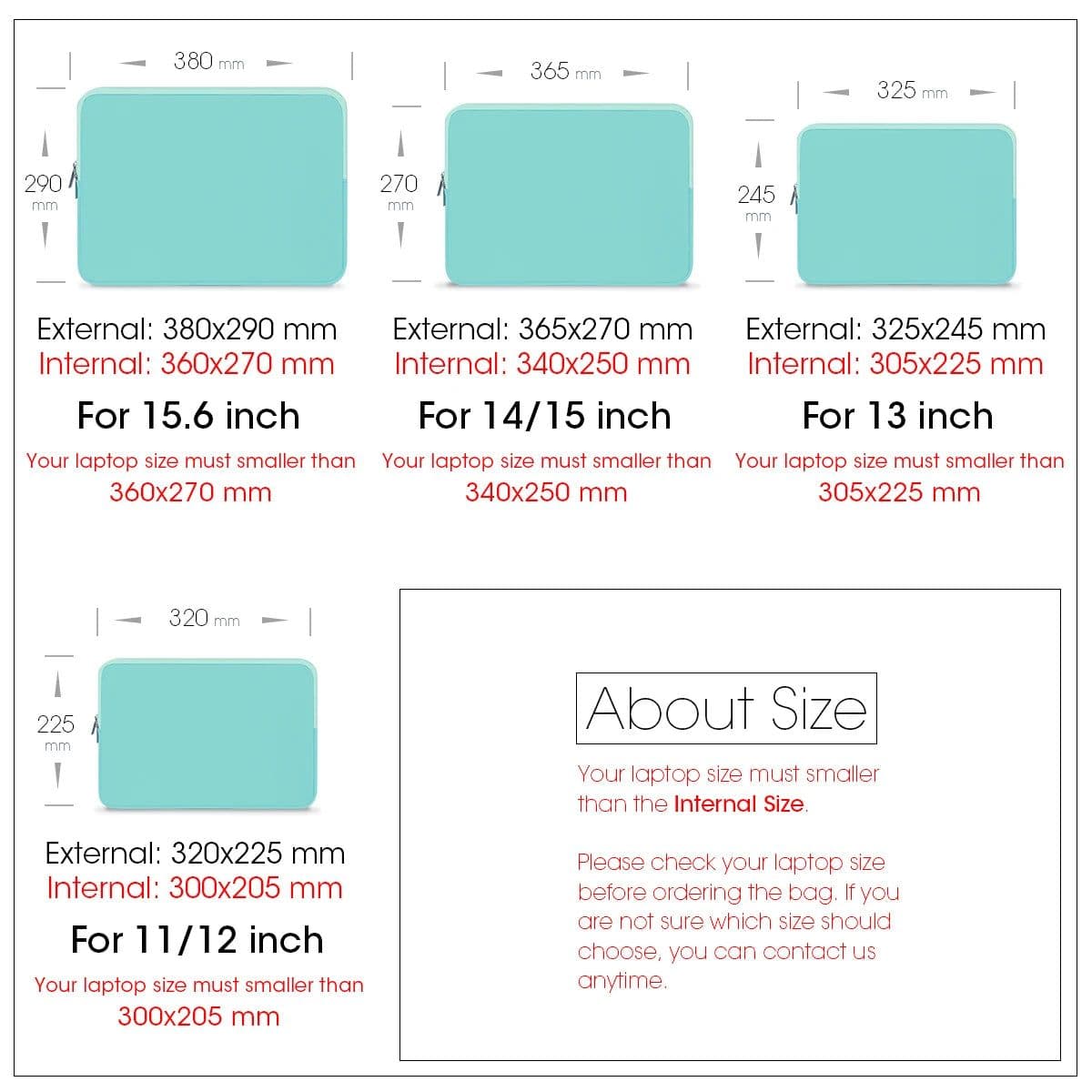 image-Laptop Bag Notebook Case Tablet Cover Sleeve 11" 12" 13" 15" 15.6" For Macbook Matebook Retina 14 inch for Xiaomi Huawei HP Dell