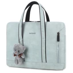 image-Laptop Bag 13 14 15 15.6 inch Handbag Women Notebook Bag For Macbook Air Pro 16 Case Xiaomi Asus PU Leather Luxury Computer Bag