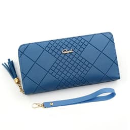 image-Zipper Money Coin Purse Women Card Holder Long PU Leather Clutch Wallet Large Capacity Lady Wristlet Phone HandBags Money Pocket