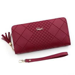 image-Zipper Money Coin Purse Women Card Holder Long PU Leather Clutch Wallet Large Capacity Lady Wristlet Phone HandBags Money Pocket