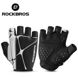 image-ROCKBROS Cycling Gloves Half Finger Shockproof Breathable MTB Road Bicycle Gloves Men Women Sports Wear Resistant Bike Equipment