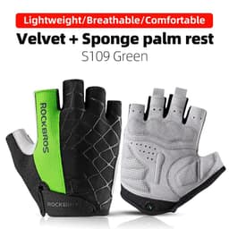 image-ROCKBROS Cycling Gloves Half Finger Shockproof Breathable MTB Road Bicycle Gloves Men Women Sports Wear Resistant Bike Equipment