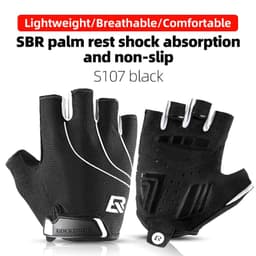 image-ROCKBROS Cycling Gloves Half Finger Shockproof Breathable MTB Road Bicycle Gloves Men Women Sports Wear Resistant Bike Equipment