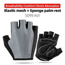 image-ROCKBROS Cycling Gloves Half Finger Shockproof Breathable MTB Road Bicycle Gloves Men Women Sports Wear Resistant Bike Equipment