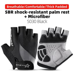 image-ROCKBROS Cycling Gloves Half Finger Shockproof Breathable MTB Road Bicycle Gloves Men Women Sports Wear Resistant Bike Equipment