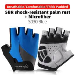 image-ROCKBROS Cycling Gloves Half Finger Shockproof Breathable MTB Road Bicycle Gloves Men Women Sports Wear Resistant Bike Equipment