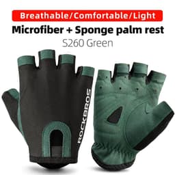 image-ROCKBROS Cycling Gloves Half Finger Shockproof Breathable MTB Road Bicycle Gloves Men Women Sports Wear Resistant Bike Equipment