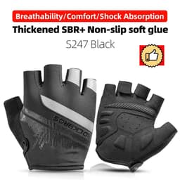 image-ROCKBROS Cycling Gloves Half Finger Shockproof Breathable MTB Road Bicycle Gloves Men Women Sports Wear Resistant Bike Equipment