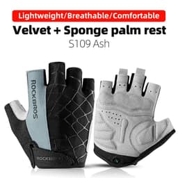image-ROCKBROS Cycling Gloves Half Finger Shockproof Breathable MTB Road Bicycle Gloves Men Women Sports Wear Resistant Bike Equipment