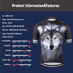 image-KEMALOCE Cycling Jersey 2022 Wolf Pro Unisex Cyclist Sport Original Summer Men Bike Wear Novelty 3D Printed Cycling Shirt Kits