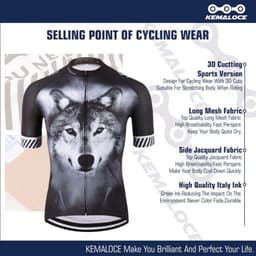 image-KEMALOCE Cycling Jersey 2022 Wolf Pro Unisex Cyclist Sport Original Summer Men Bike Wear Novelty 3D Printed Cycling Shirt Kits