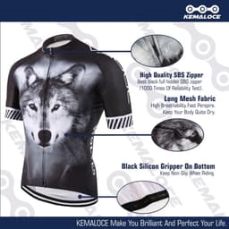 image-KEMALOCE Cycling Jersey 2022 Wolf Pro Unisex Cyclist Sport Original Summer Men Bike Wear Novelty 3D Printed Cycling Shirt Kits