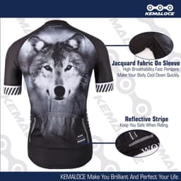 image-KEMALOCE Cycling Jersey 2022 Wolf Pro Unisex Cyclist Sport Original Summer Men Bike Wear Novelty 3D Printed Cycling Shirt Kits