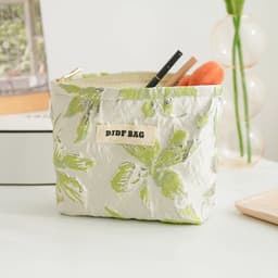 image-Blue and gold women's makeup bag, portable large-capacity storage bag, travel toiletry bag, canvas double-layer inner tank bag
