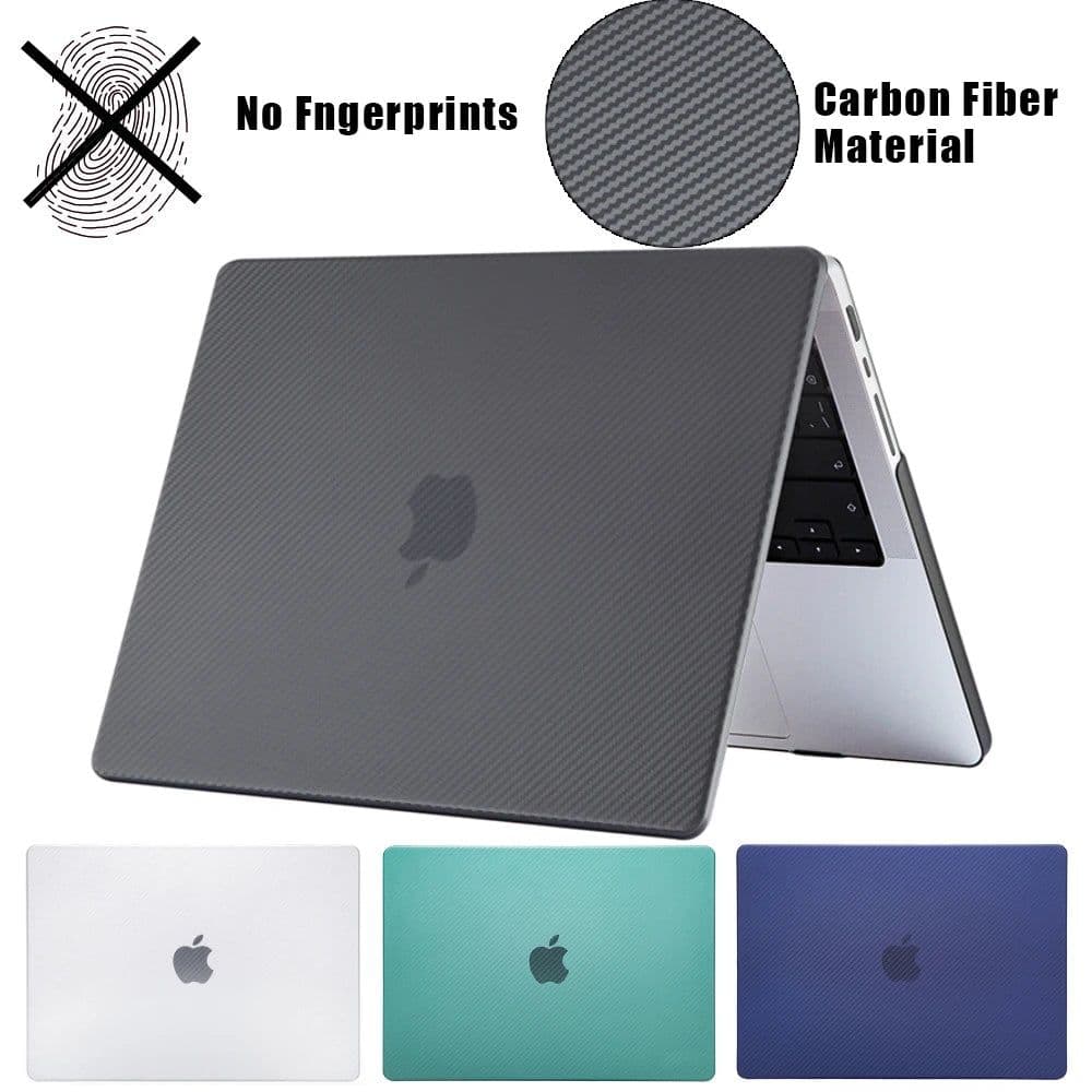 image-Carbon Fiber Laptop Case accessories For MacBook air M1 2020 Funda macbook air 13 case Macbook Pro 13 Case Pro 14 M3 M2 M1 cover
