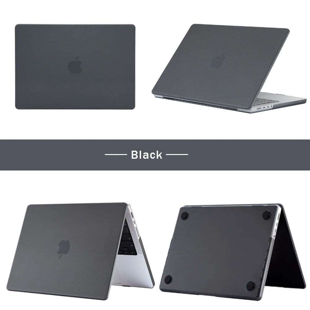image-Carbon Fiber Laptop Case accessories For MacBook air M1 2020 Funda macbook air 13 case Macbook Pro 13 Case Pro 14 M3 M2 M1 cover