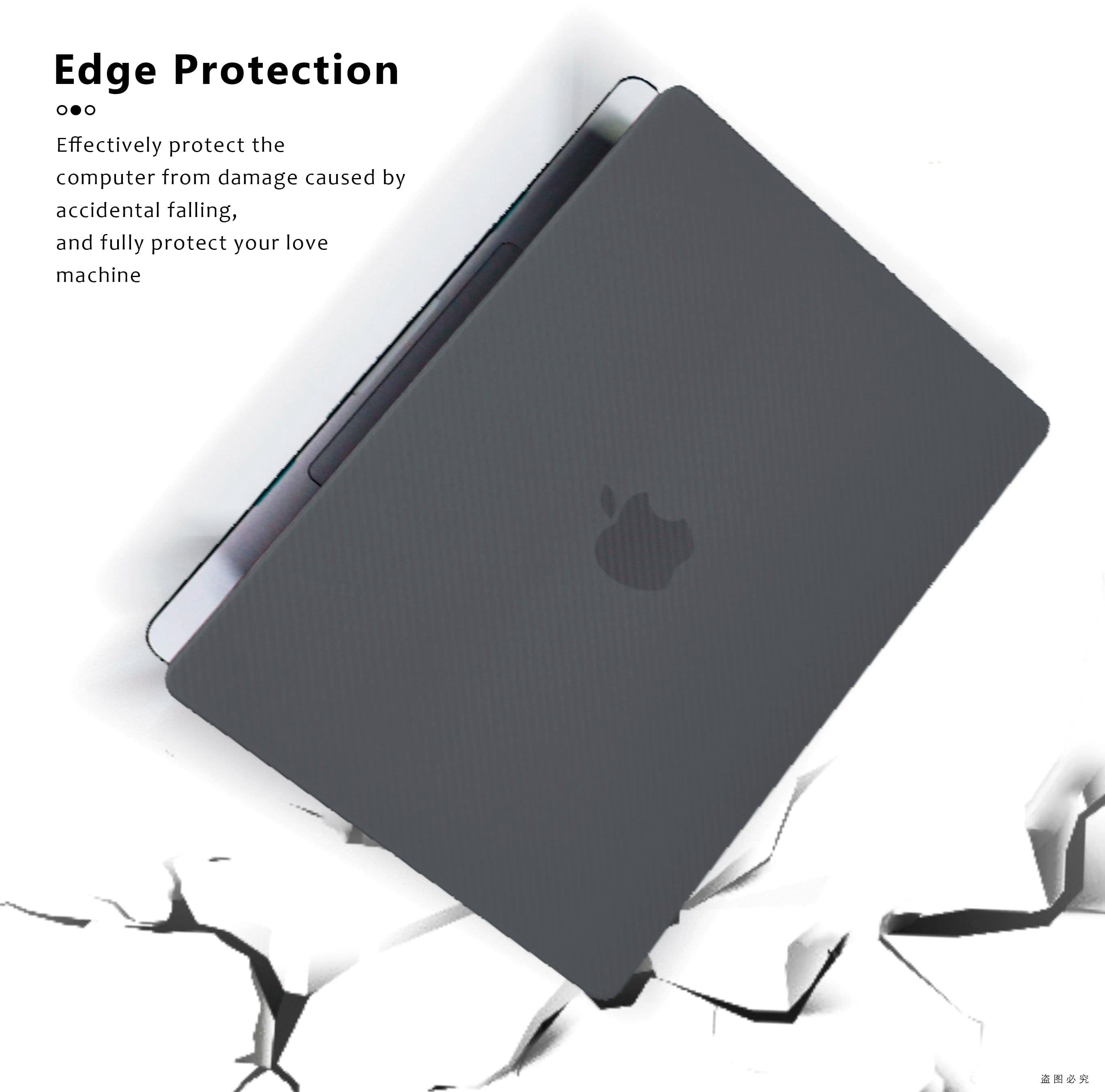image-Carbon Fiber Laptop Case accessories For MacBook air M1 2020 Funda macbook air 13 case Macbook Pro 13 Case Pro 14 M3 M2 M1 cover
