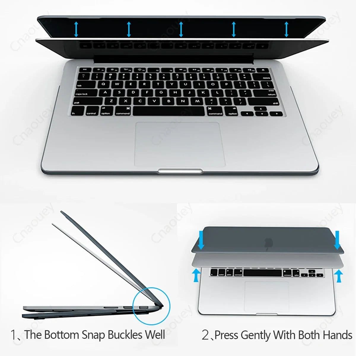 image-Laptop Case for Apple Macbook M1/M2 Chip Air13.3 Air15.3 Air13.6 Pro13 Pro14 Pro16 Anti-fingerprint Protective Coque Laptop Case
