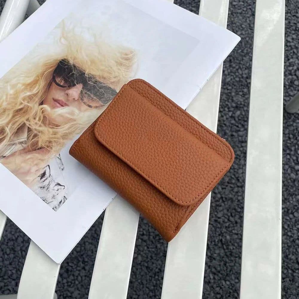image-Genuine Leather Wallets For Women Custom Initials Cowhide Coin Purse Card Bag Engrave Name DIY Gift Luxury Small Lady Wallet
