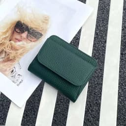 image-Genuine Leather Wallets For Women Custom Initials Cowhide Coin Purse Card Bag Engrave Name DIY Gift Luxury Small Lady Wallet
