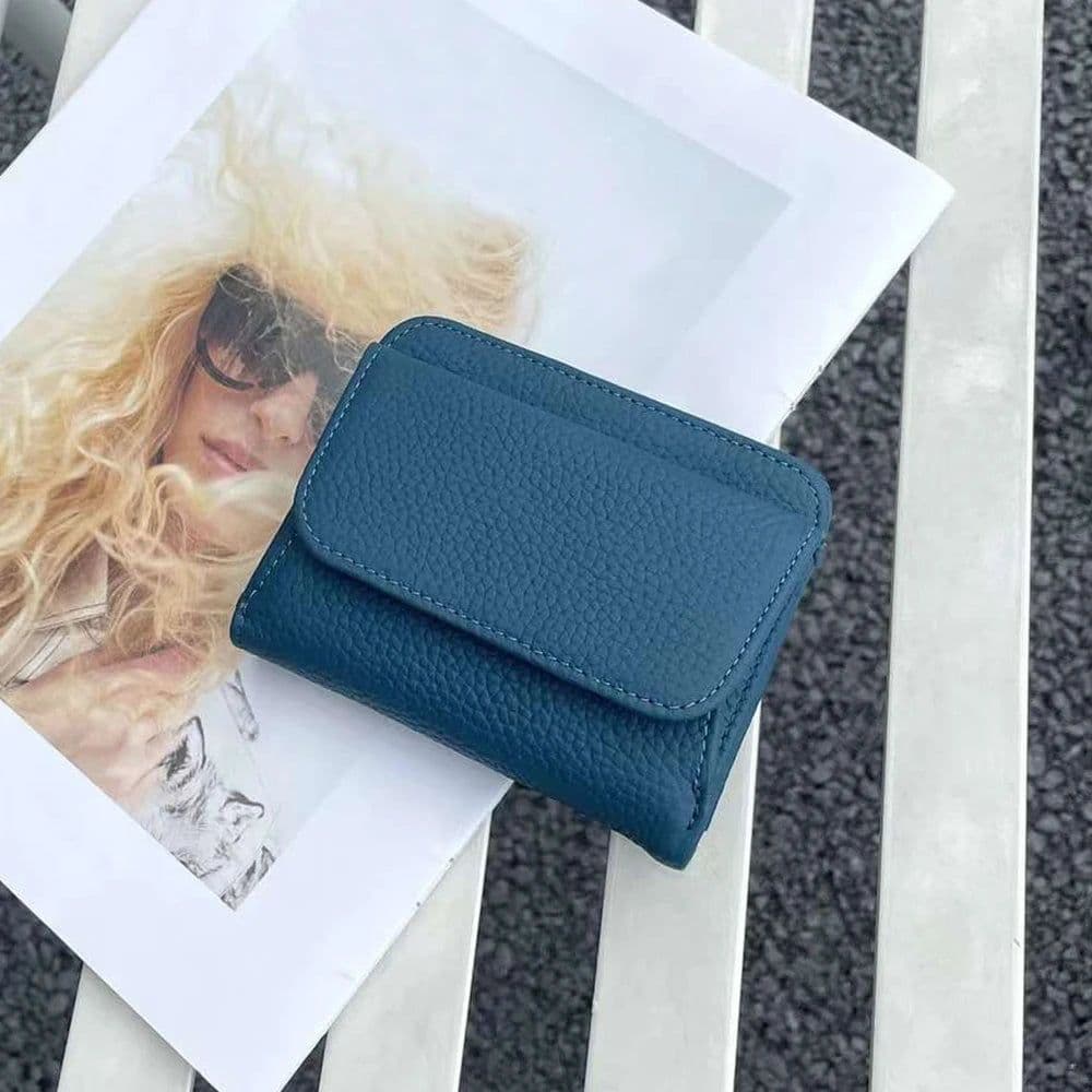 image-Genuine Leather Wallets For Women Custom Initials Cowhide Coin Purse Card Bag Engrave Name DIY Gift Luxury Small Lady Wallet