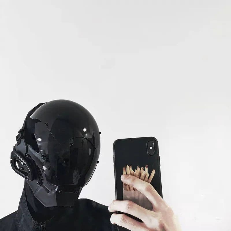 image-Cyberpunk Mask Diy Handmade Custom Personalized Cosplay Masks Mechanical Sci-fi Gear Fit for Dj Music Festiva Halloween