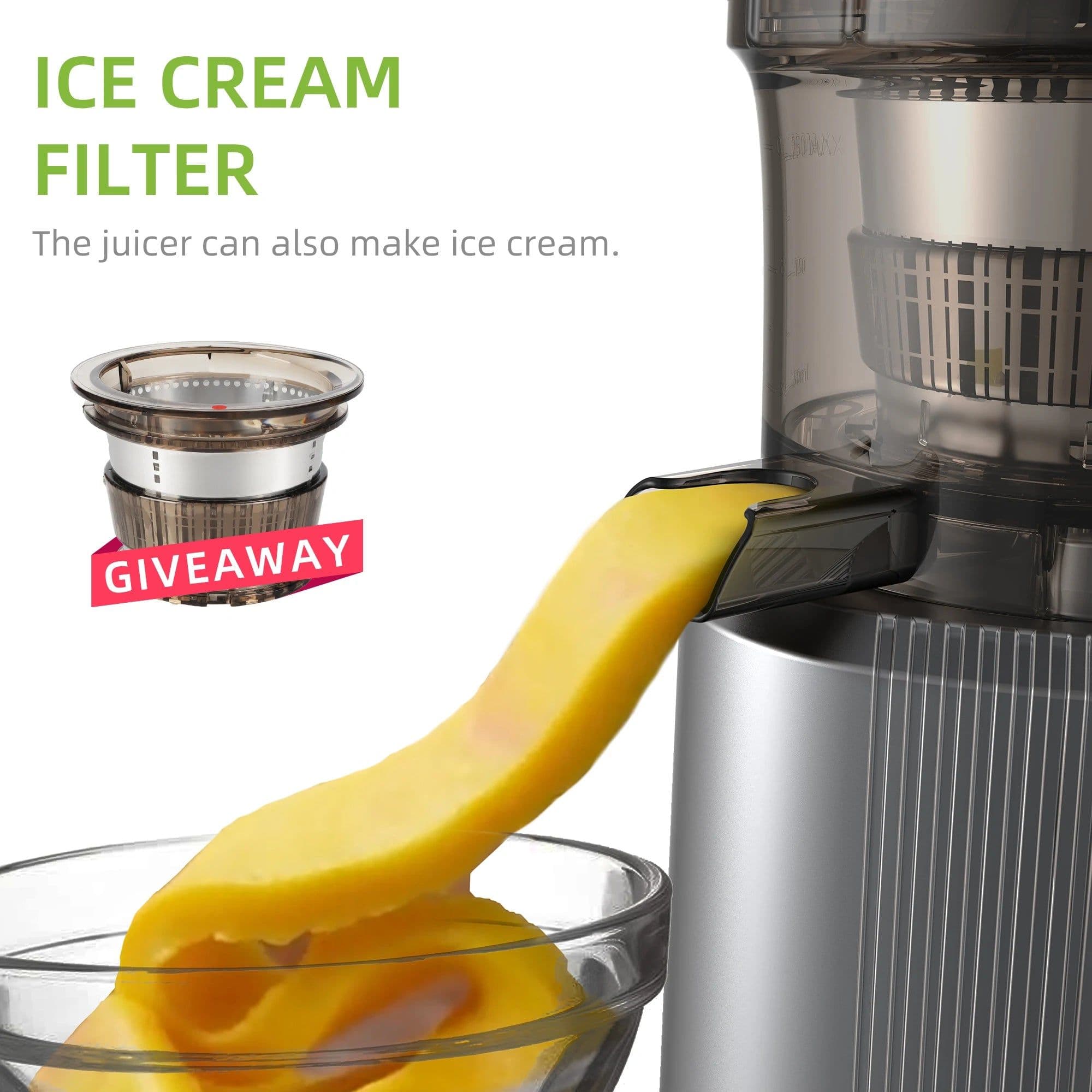 image-BioloMix Cold Press Juicer with 75mm Feed Chute, 200W 40-65RPM Powerful Motor Slow Masticating Juice Extractor Fits Whole Fruits