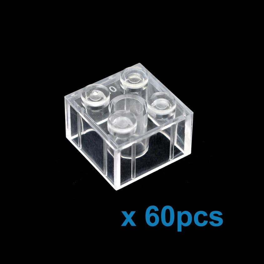 image-DIY Building Blocks Thick Transparent Figures Bricks Educational Creative Toys for Children Gifts Size Compatible With Brand