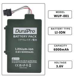 image-DuraPro 6000mAh Li-ion Bateria WUP-001 WUP-012 Battery for Nintendo Wii U Gamepad WUP-010 Battery with free Tool