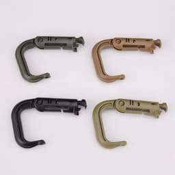 image-5PC Plasctic Shackle Carabiner D-ring Clip Molle Webbing Backpack Buckle Snap Lock Grimlock Multi Outdoor Hiking Camping Gear