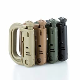 image-5PC Plasctic Shackle Carabiner D-ring Clip Molle Webbing Backpack Buckle Snap Lock Grimlock Multi Outdoor Hiking Camping Gear