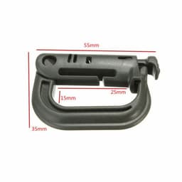 image-5PC Plasctic Shackle Carabiner D-ring Clip Molle Webbing Backpack Buckle Snap Lock Grimlock Multi Outdoor Hiking Camping Gear