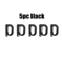 image-5PC Plasctic Shackle Carabiner D-ring Clip Molle Webbing Backpack Buckle Snap Lock Grimlock Multi Outdoor Hiking Camping Gear