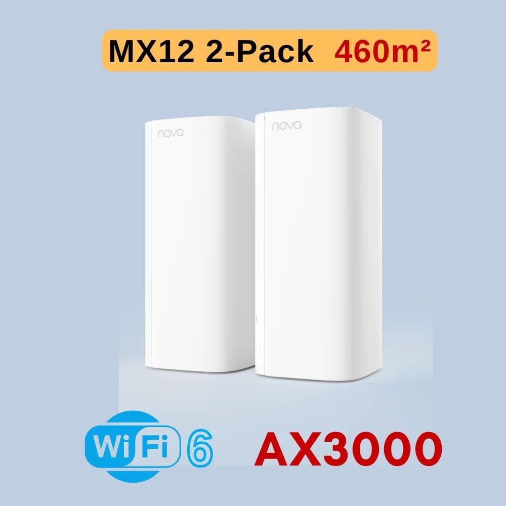image-Tenda AX3000 WiFi6 Mesh System EX/MX12 Wireless Router Wi-Fi6 Mesh WiFi Router up to 7000 sq.ft. Wifi range extender WIFI 6 Mesh