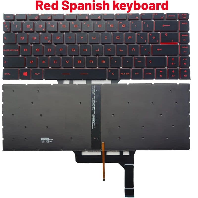 image-Russian/US/Spanish laptop keyboard for MSI GF63 8RC 8RD MS-16R1 MS-16R4 GF65 Thin 9SD 9SE 10SD 10SE MS-16W1 GS65 GS65VR MS-16Q1