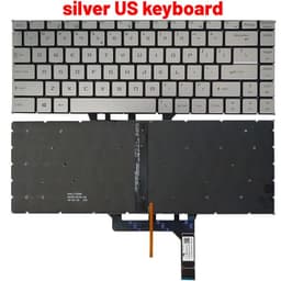 image-Russian/US/Spanish laptop keyboard for MSI GF63 8RC 8RD MS-16R1 MS-16R4 GF65 Thin 9SD 9SE 10SD 10SE MS-16W1 GS65 GS65VR MS-16Q1