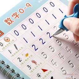 image-Reusable 3D Groove Learn English Copybook Calligraphy Handwriting Learn Math Draw Book Writing For Kid Pen Control Training Gift
