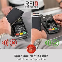 image-Rfid Carbon Fiber Card Holder Men Wallets Slim Thin Coin Pocket id Bank Credit Cardholder Case Aluminum Minimalist Smart Wallet