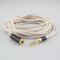 image-High Quality16 Core OCC Silver Plated Headphone Earphone Extension Cable For xlr 2.5mm 3.5mm 6.5mm 4.4mm male to 4.4mm female