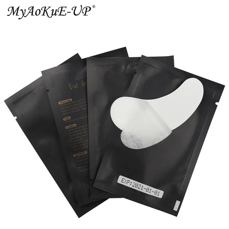 image-HOT 50/100 Pairs Eyelash Pad Gel Patch For Grafting Eyelash Extension Patches eye Tips Sticker Wraps Cosmetic Makeup Tools