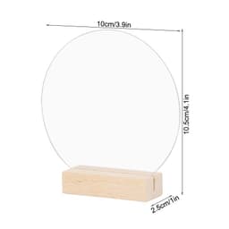 image-10Pcs Acrylic Wedding Table Number Sign DIY Blank Clear Display Signs with Wooden Base for Wedding Party Event Table Decoration