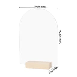 image-10Pcs Acrylic Wedding Table Number Sign DIY Blank Clear Display Signs with Wooden Base for Wedding Party Event Table Decoration