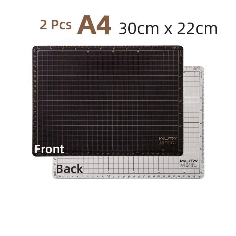 image-WUTA New Fabric Cutting Mat, Leather Cutting Board A1 A2 A3 A4 A5 Professional Self Healing Quality Double-Sided Craft Tool Set