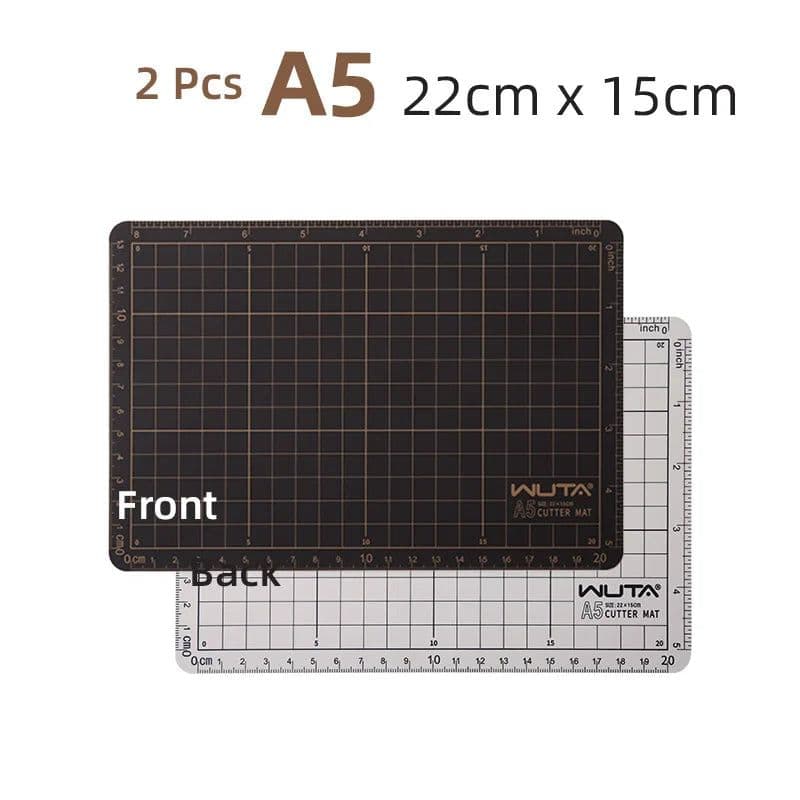 image-WUTA New Fabric Cutting Mat, Leather Cutting Board A1 A2 A3 A4 A5 Professional Self Healing Quality Double-Sided Craft Tool Set