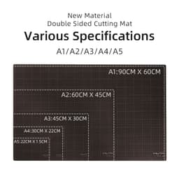 image-WUTA New Fabric Cutting Mat, Leather Cutting Board A1 A2 A3 A4 A5 Professional Self Healing Quality Double-Sided Craft Tool Set