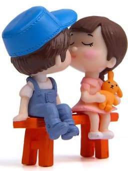 image-Mini Stool Couples Dolls Fairy Garden Miniatures Decor DIY Micro Landscape
