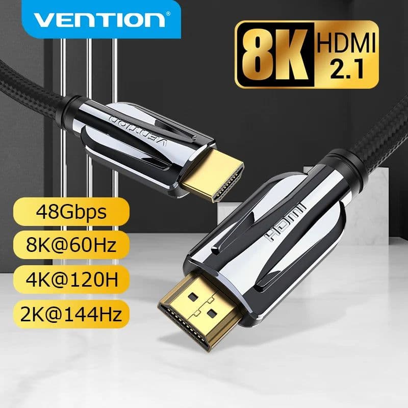 image-Vention HDMI 2.1 Cable 8K/60Hz 4K/120Hz 48Gbps HDMI Digital Cables Splitter for Xiaomi TV Box HDR10+ PS5 Switch Cable HDMI 2.1