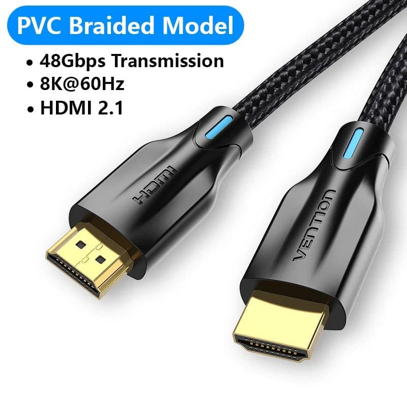 image-Vention HDMI 2.1 Cable 8K/60Hz 4K/120Hz 48Gbps HDMI Digital Cables Splitter for Xiaomi TV Box HDR10+ PS5 Switch Cable HDMI 2.1