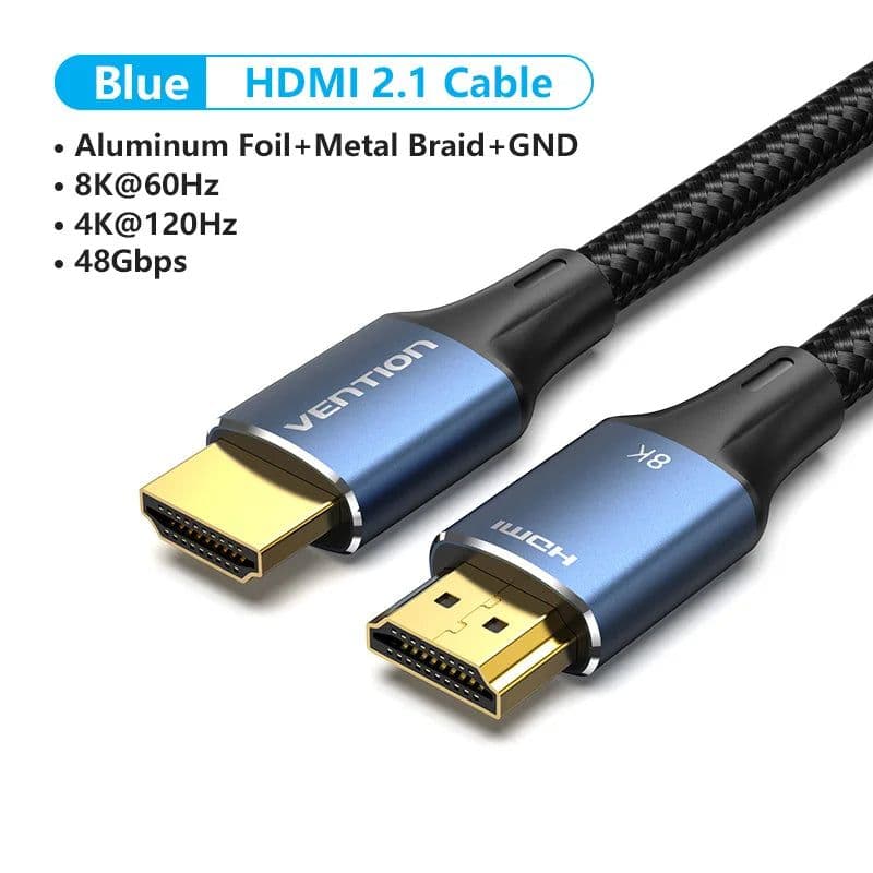 image-Vention HDMI 2.1 Cable 8K/60Hz 4K/120Hz 48Gbps HDMI Digital Cables Splitter for Xiaomi TV Box HDR10+ PS5 Switch Cable HDMI 2.1