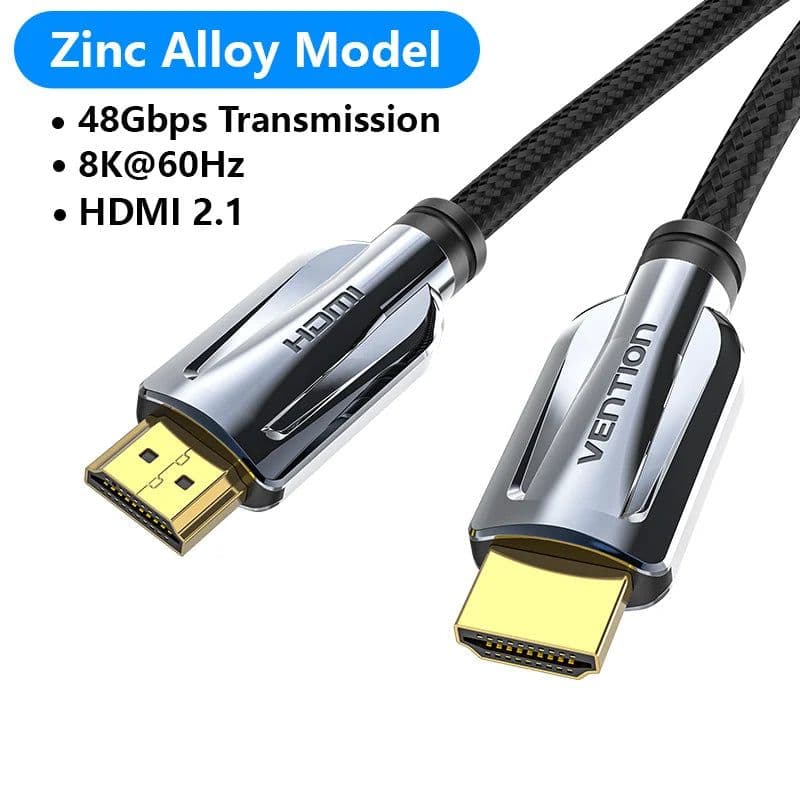 image-Vention HDMI 2.1 Cable 8K/60Hz 4K/120Hz 48Gbps HDMI Digital Cables Splitter for Xiaomi TV Box HDR10+ PS5 Switch Cable HDMI 2.1